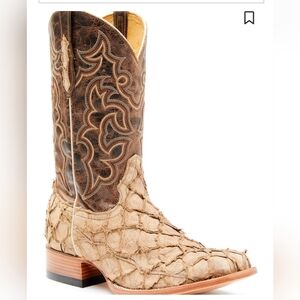 CODY JAMES MEN'S PIRARUCU EXOTIC BOOTS - BROAD SQUARE TOE size 9.5